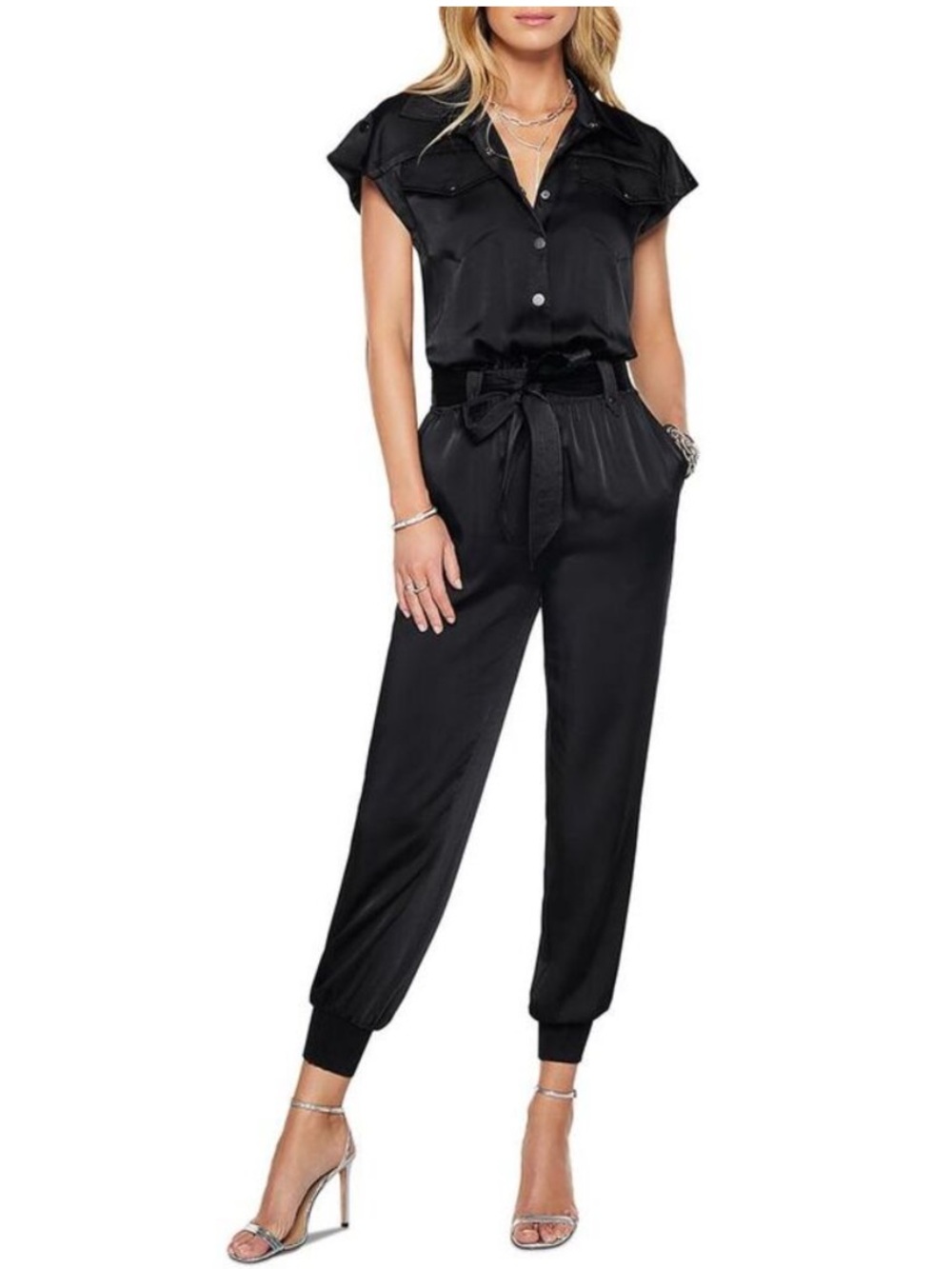 Ramy Brook Mikey Jumpsuit Black Size Large